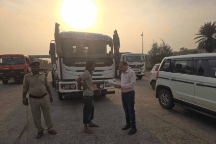 सड़क सुरक्षा पर सख्ती, चेकिंग अभियान में ₹1.04 लाख जुर्माना वसूला