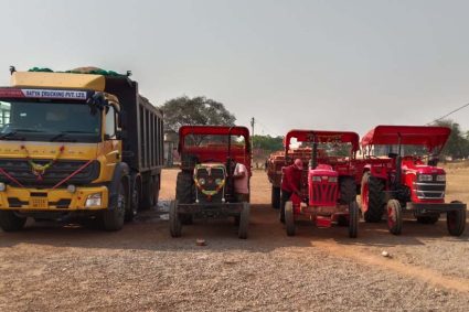 खनिजो के अवैध परिवहन पर ताबड़तोड़ कार्रवाई, 02 हाइवा व 03 ट्रैक्टर ट्राली जप्त