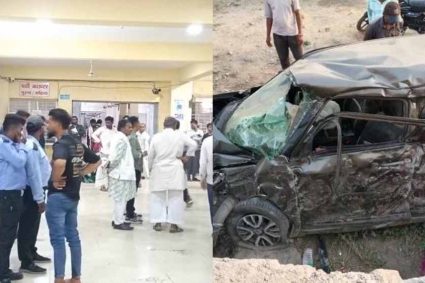 खंडवा में दर्दनाक सड़क हादसा, बारात की कार खंडहर मकान से टकराई, 3 की मौत