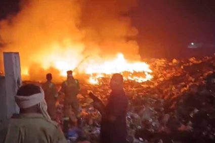 Bhopal के कचरा ट्रांसफर स्टेशन में भीषण आग, बुझाने में लगे 10 घंटे